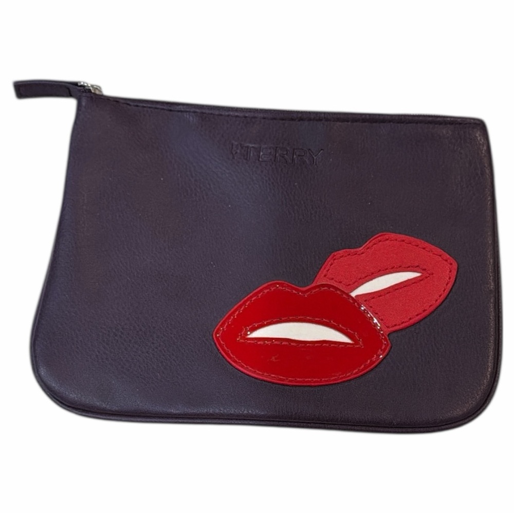 By Terry Purple Cosmetic Case with Red‎ Lips Design